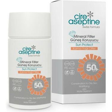 Cire Aseptine Mineral Filtreli Güneş Kremi Karma ve Yağlı Ciltler SPF50 50 ml