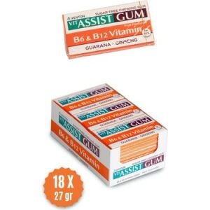 Venton Vit-Assist Gum B6 & B12 Vitamin ve Ginseng İlaveli Sakız 14'lü - 18 Adet