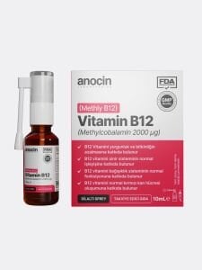 Anocin Methyl Cobalamin B12 Sprey 1000 mcg 2000 Ug 10 ml