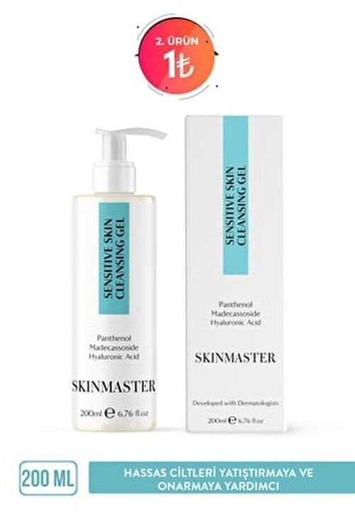 Skinmaster Hassas Ciltlere Özel Yatıştırıcı ve Onarıcı Yüz Temizleme Jeli 200 ml