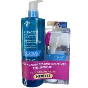 Ducray Keracnyl Gel Moussant Cilt Temizleme Fırça Hediyeli 400 ml