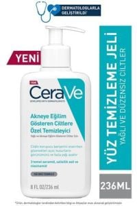 Cerave Akneye Eğilimli Ciltler İçin Özel Temizleyici 236 ml + Cerave Havlu Bileklik Hediyeli