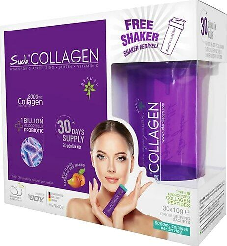 Suda Collagen Probiotic Mandarin Mango 10 gr x 30 Saşe + Shaker Hediyeli