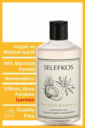 Selefkos Hindistan Cevizi ve Vanilya Kokulu Duş Jeli 500 ml