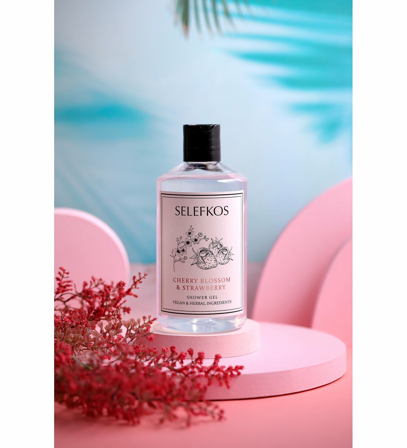 Selefkos Çilek ve Kiraz Çiçeği Kokulu Duş Jeli 500 ml