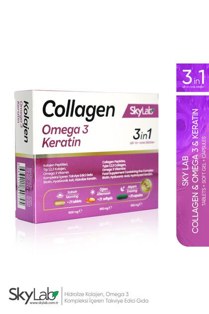 Skylab Collagen Omega 3 Keratin 21x3 Kapsül