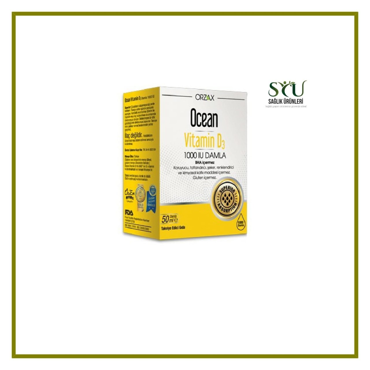 Ocean D Vitamini 1000 İu Damla