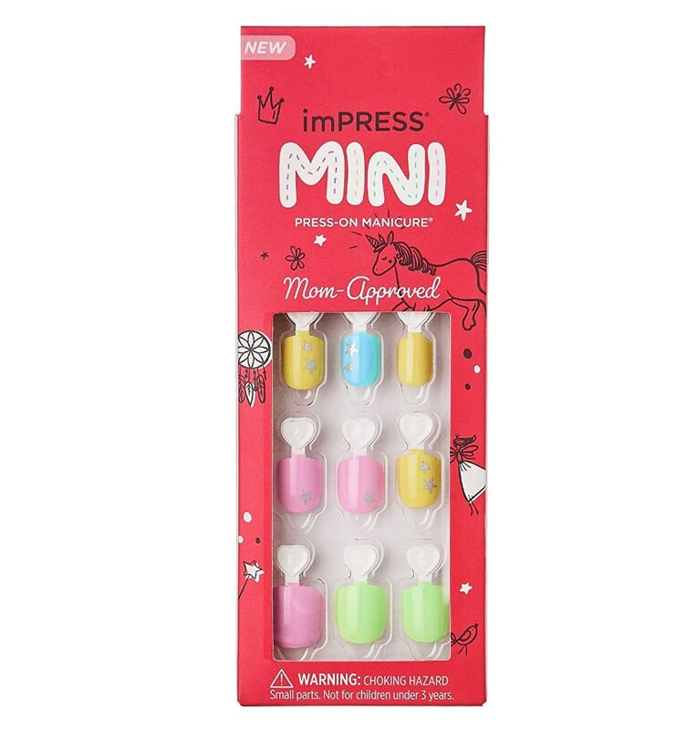 Impress Mini Çocuk Takma Tırnak Gökkuşağı 20'li