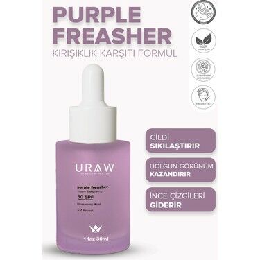 Uraw Purple Freasher Serum Yaşlanma ve Kırışıklık Karşıtı Besleyici Cilt Bakım Serumu 30 ml