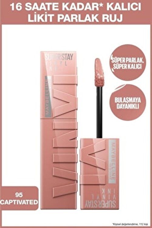 Maybelline New York Super Stay Vinyl Ink Uzun Süre Kalıcı Likit Ruj - 95 Captivated