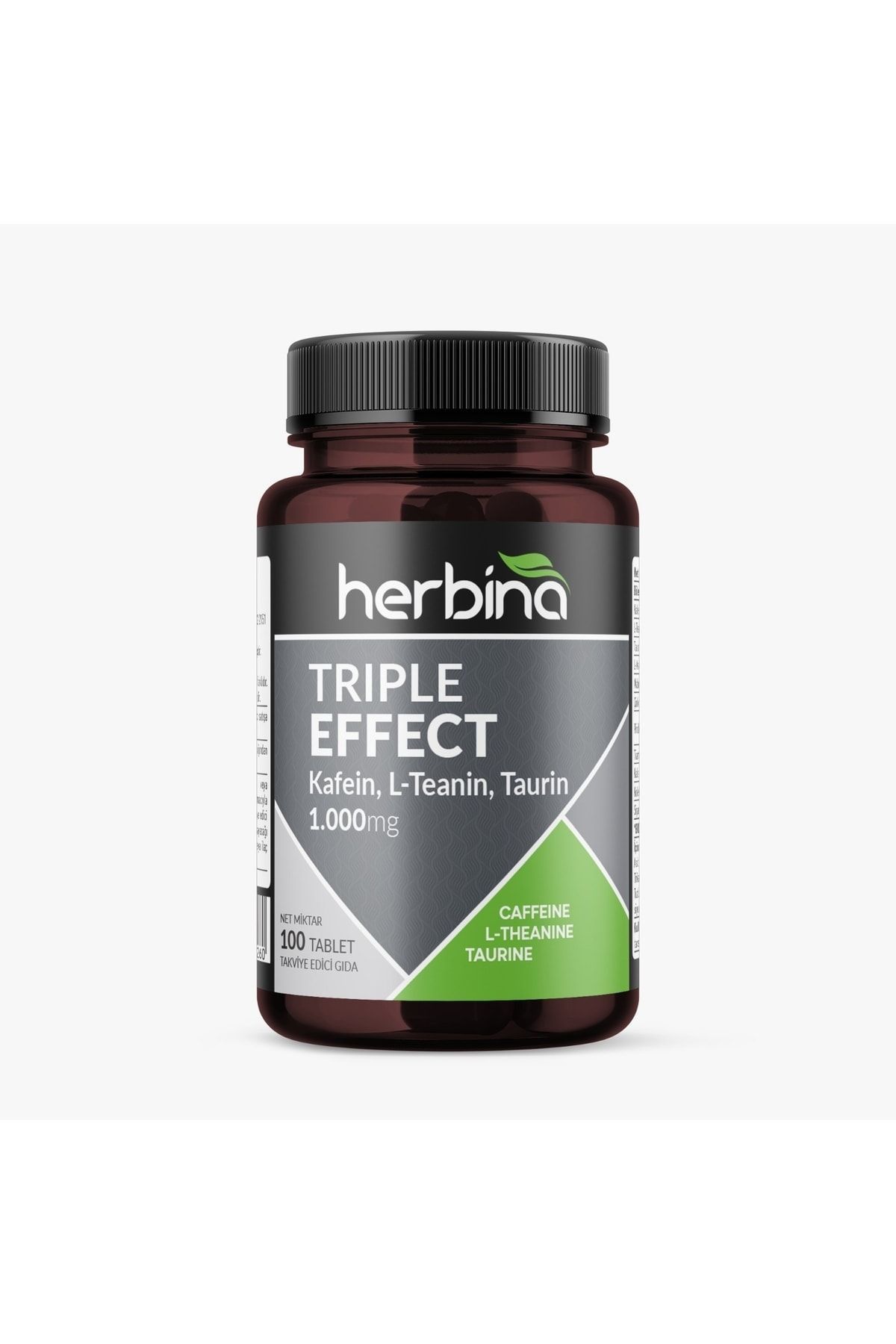 Herbina Triple Effect Kafein L-Teanin Taurin Tablet 100'lü