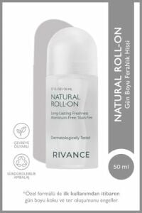 Rivance %100 Doğal Roll-On Deodorant Ter Kokusu Önleyici Bitkisel İçerikli Alüminyum İçermez 50 ml