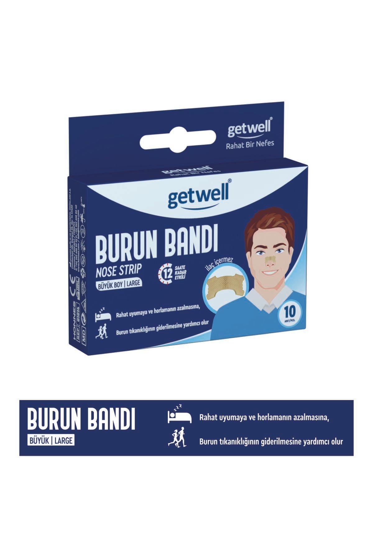 Getwell Large Burun Bandı 10 Adet