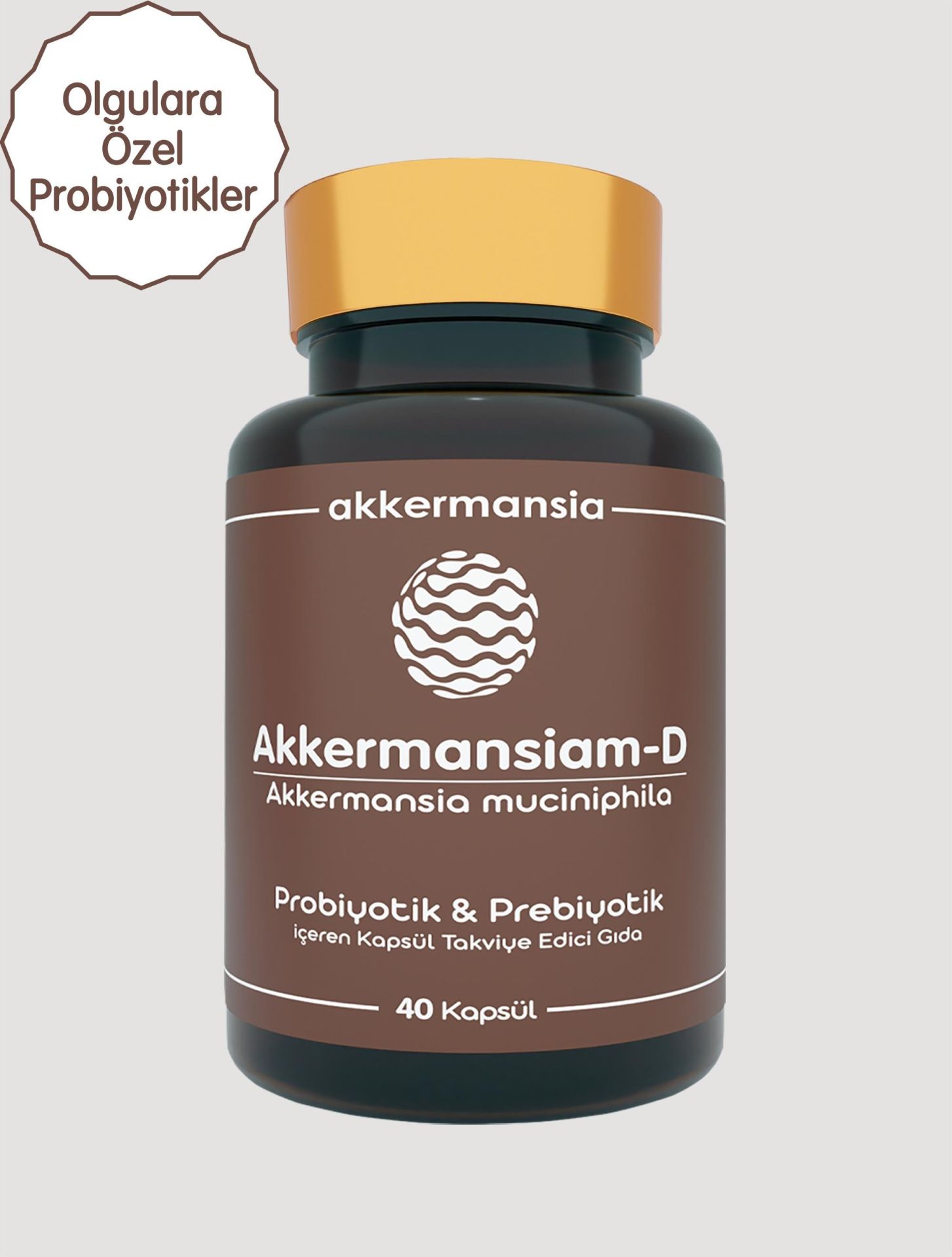 Akkermansiam-D Akkermansia Muciniphila İçeren Takviye Edici Gıda 40 Kapsül