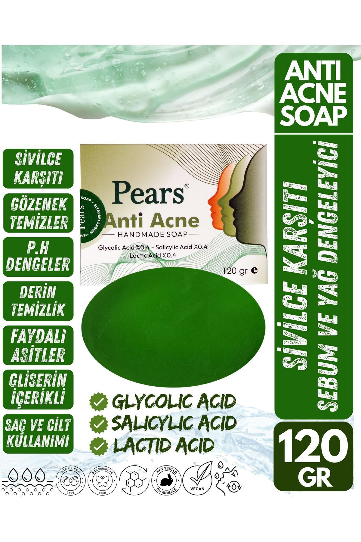 Pears Gliserinli Anti Akne Sabunu 120 gr