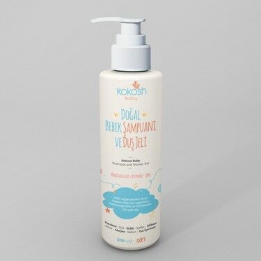 Kokosh Beauty Doğal Bebek Şampuanı ve Duş Jeli 200 ml