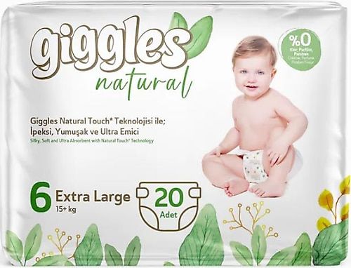 Giggles Çocuk Bezi 6 Extra Large 15+ kg 20'li