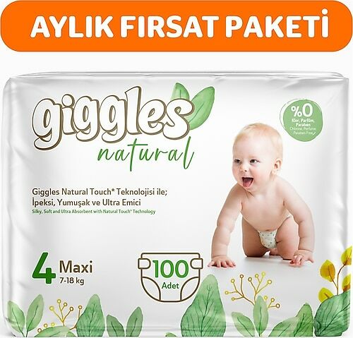 Giggles Çocuk Bezi 4 Maxi 7-18 kg 30'lu