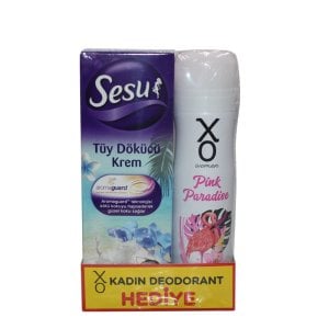Sesu Tüy Dökücü Krem İnce Tüyler İçin 100ml + Deodorant Hediye