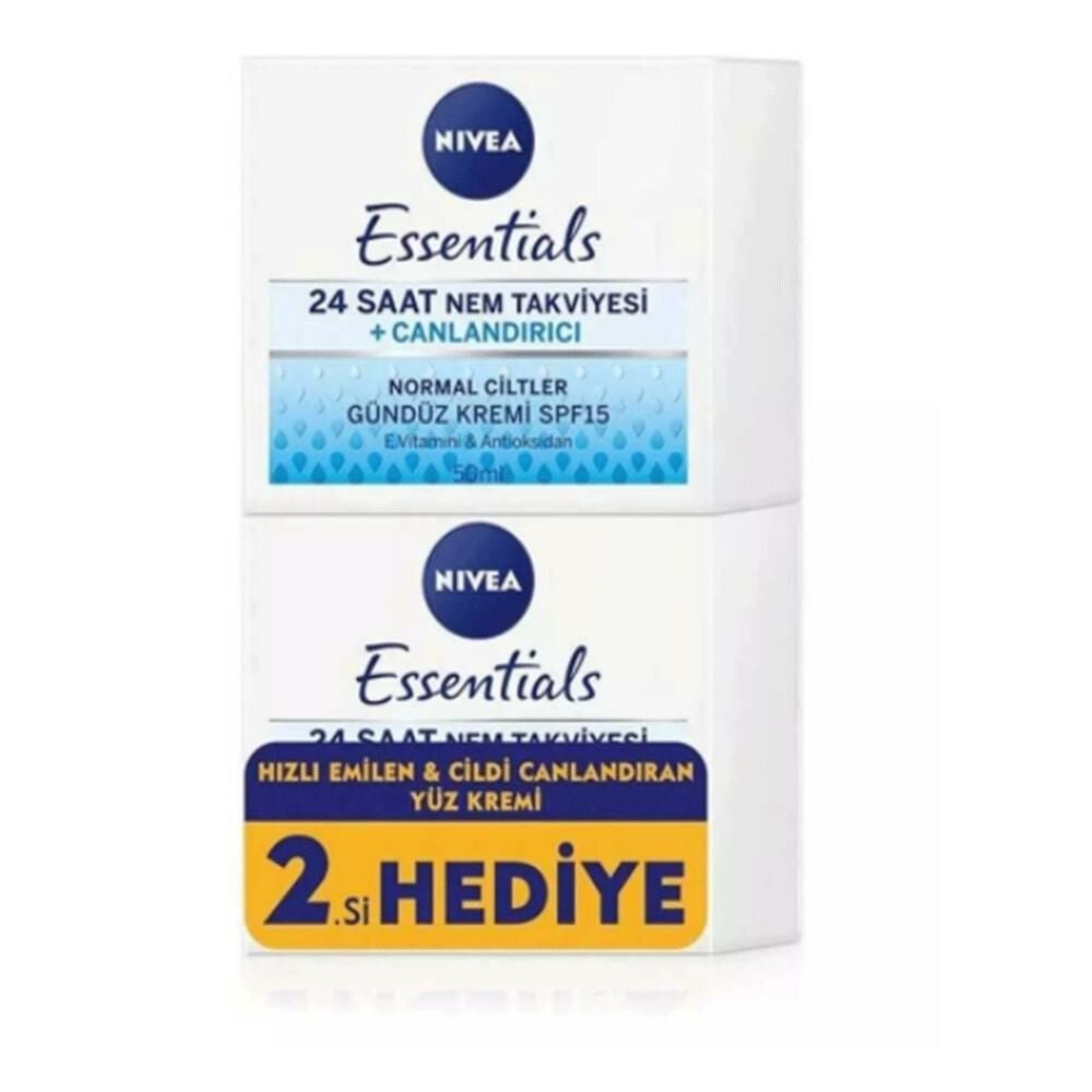 Nivea Gündüz Kremi Canlandırıcı Normal Ciltler İçin SPF15 50 ml 2'li