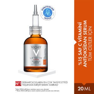 Vichy Liftactiv Supreme Vitamin C Serum Antioksidan 20 ml - 500₺ İndirim Etiketli