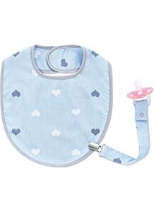 Babyjem Emzik Askılı Mama Önlüğü Mavi