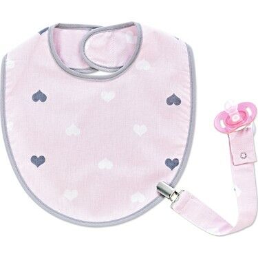 Babyjem Emzik Askılı Mama Önlüğü Pembe