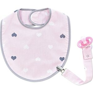 Babyjem Emzik Askılı Mama Önlüğü Pembe