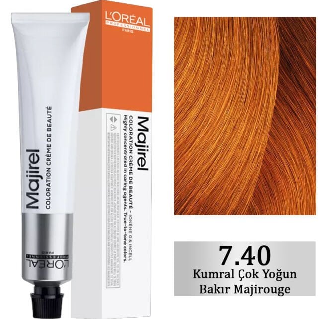 L'Oreal Professionnel Majirel 7.40 Kumral Çok Yoğun Bakır Saç Boyası 50 ml