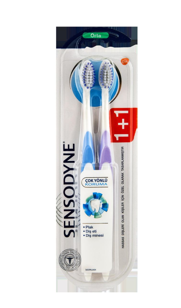 Sensodyne Cok Yonlu Koruma Dıs Fırcası 1+1 Orta