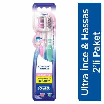 Oral-B Sensitive Extra Soft Bristles 1+1 Diş Fırçası