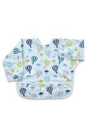 Babyjem Baskılı BLW Uzun Kol Önlük Balon Desen Mavi