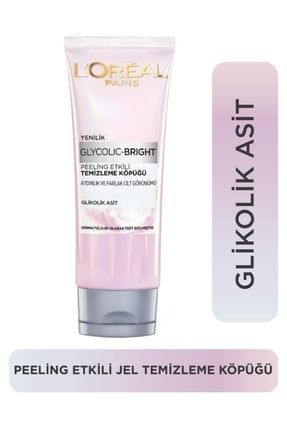 L'Oreal Paris Glycolic Bright Peeling Etkili Jel Temizleme Köpüğü 150 ml
