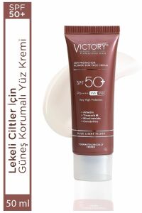 Victory Yüz Kremi Akne Karşıtı Mavi Işık Filtreli Tüp SPF50+ 50 ml