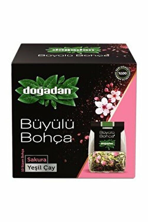 Doğadan Büyülü Bohça Yeşil Çay Sakura 10 Bohça
