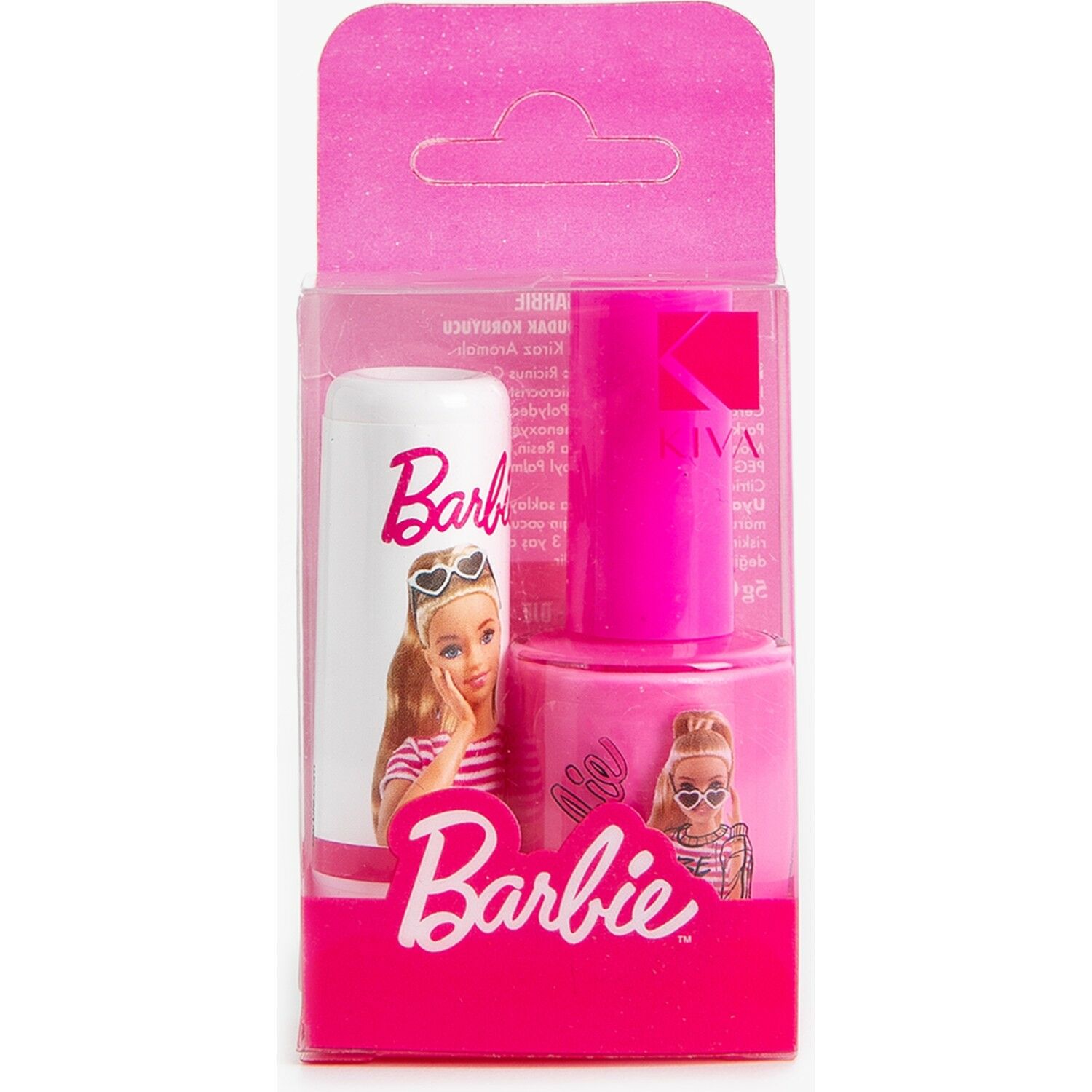 Barbie Lisanslı Dudak Koruyucu ve Oje Seti