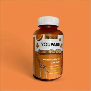 Hippnose Youpass Gummies Kids Multivitamin ve L-Arginin 60'lı