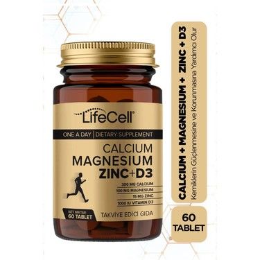 Lifecell Vitamin D3 K2 C Komplex Vitamin Desteği 60 Tablet