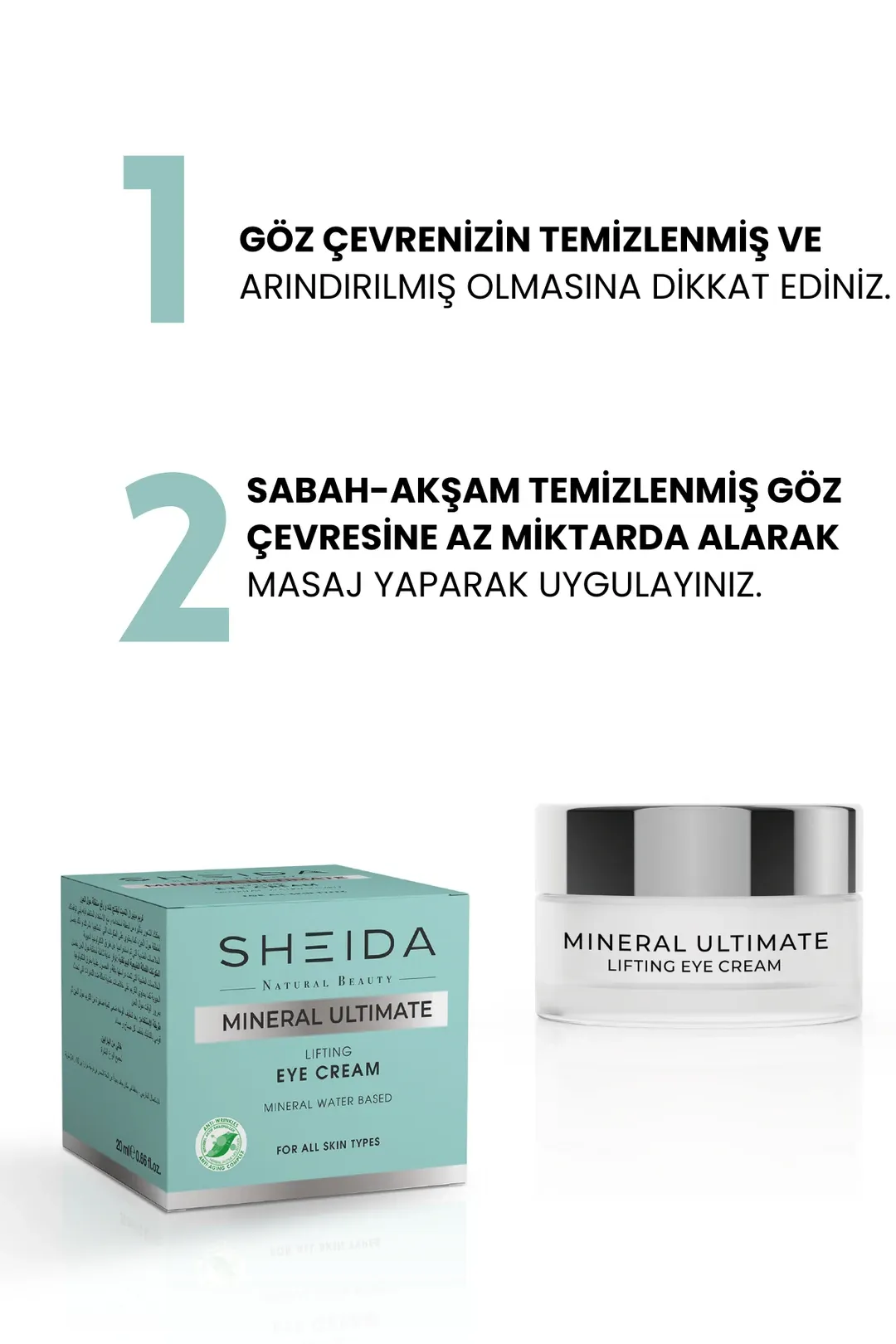 Sheida Mineral Ultimate Toparlayıcı Göz Kremi 20 ml