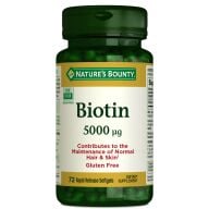 NATURES BOUNTY BIOTIN 5000 MCG 72 SOFTGEL