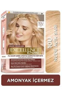 L'Oreal Excellence Nude Renkler Saç Boyası - 10U Nude Açık Sarı
