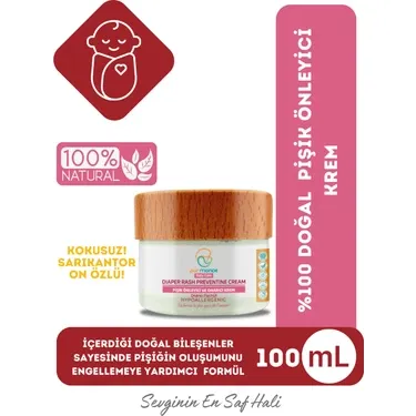 Pur Monde Sarı Kantaron Özlü Doğal Pişik Önleyici Krem 100 ml
