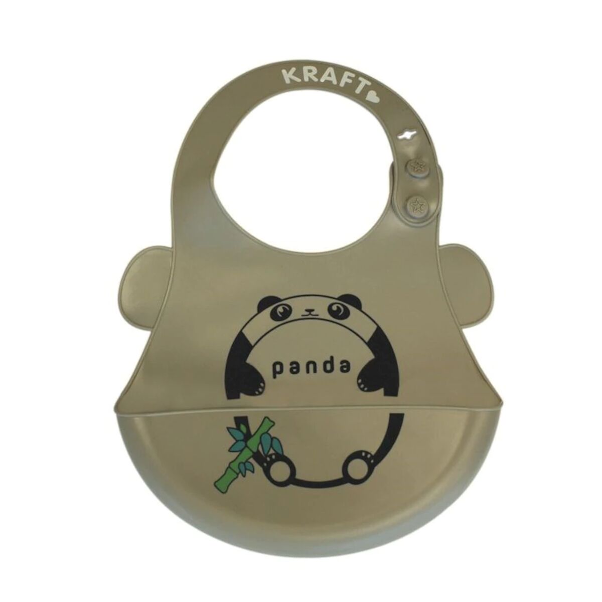 Kraft Silikon Bebek Önlüğü Yeni 6 Ay+ Gri