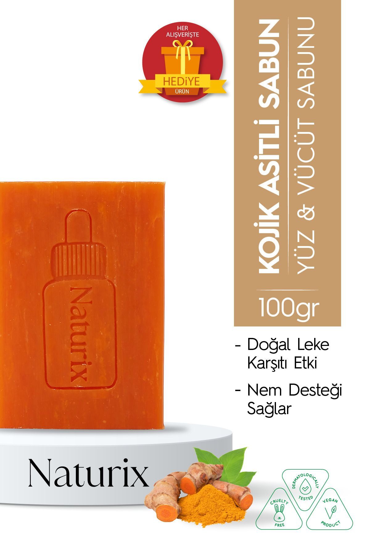Naturix Kojic Asit Katı Sabunu 100 gr