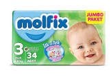 Molfix Jumbo Bebek Bezi No: 3 34'lü
