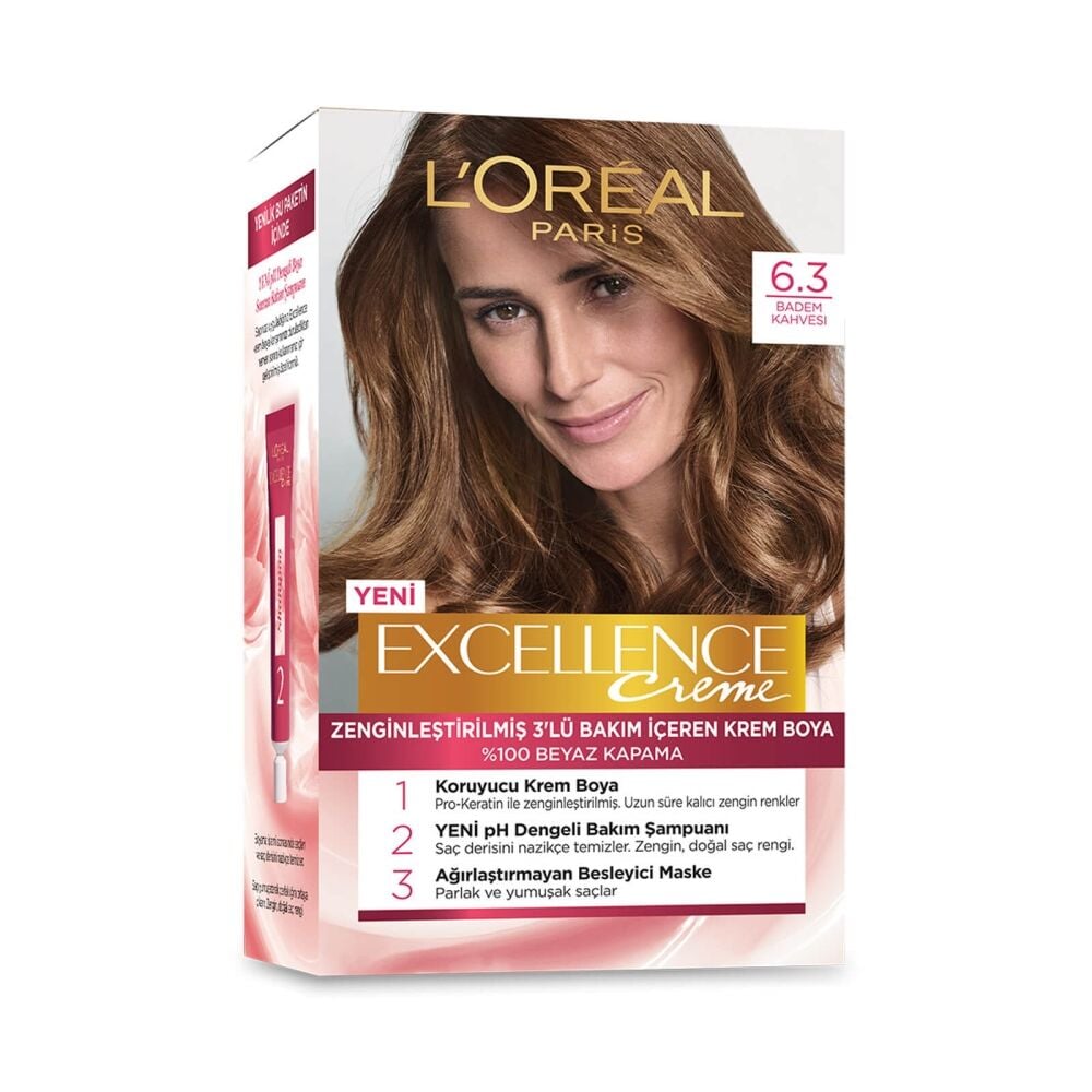 L'Oreal Paris Excellence Saç Boyası 6/3 Badem Kahvesi
