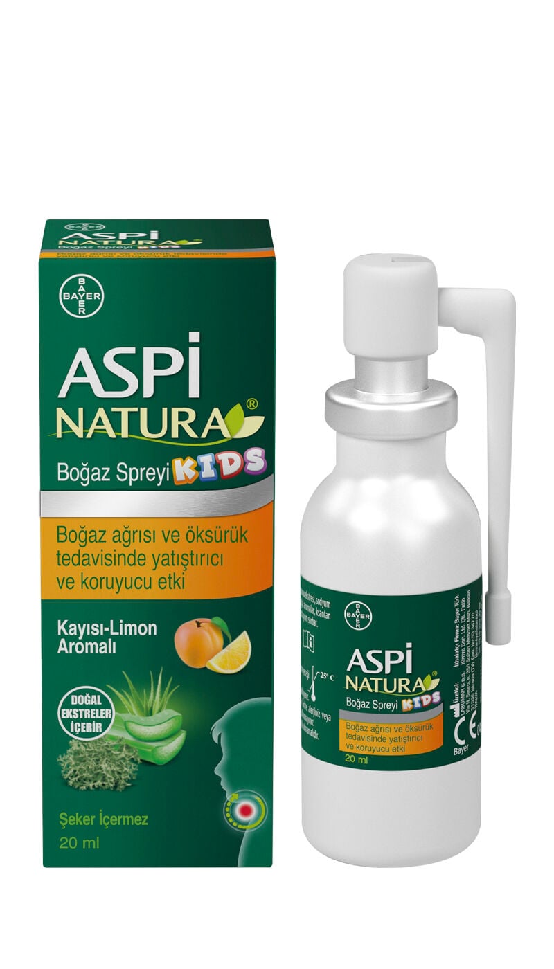 ASPINATURA BOGAZ SPREYI KIDS KAYISI LIMON 20 ML