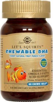 SOLGAR LIT'L SQUIRTS CHEW. DHA 90 SOFTGEL