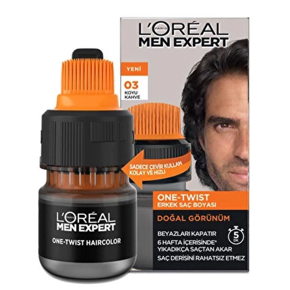 L'Oreal Paris Men Expert One Twist Erkek Saç Boyası - 03 Koyu Kahve