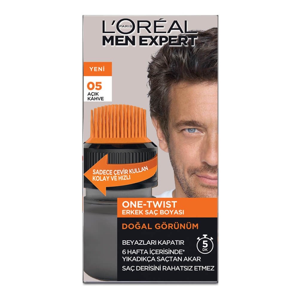 L'Oreal Paris Men Expert One Twist Erkek Saç Boyası - 05 Açık Kahve
